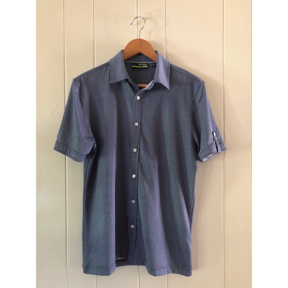 Murano Liquid Luxury Slim Fit Short-Sleeve Shirt